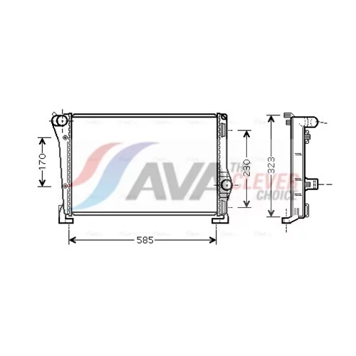 Chladič motora AVA QUALITY COOLING FTA2279