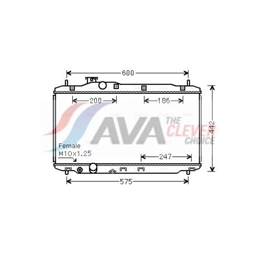 Chladič motora HD2296 (AVA QUALITY COOLING)