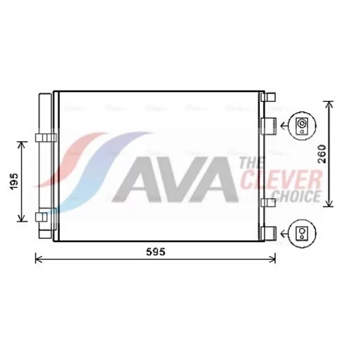 Kondenzátor klimatizácie AVA QUALITY COOLING HY5268D