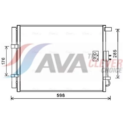 Kondenzátor klimatizácie AVA QUALITY COOLING HY5373D