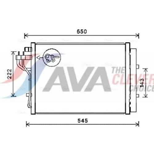 Kondenzátor klimatizácie AVA QUALITY COOLING HY5445D