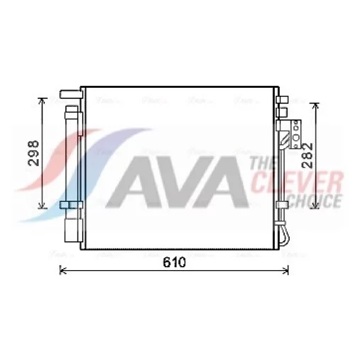 Kondenzátor klimatizácie KAA5149D (AVA QUALITY COOLING)