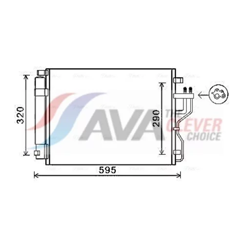 Kondenzátor klimatizácie AVA QUALITY COOLING KAA5151D