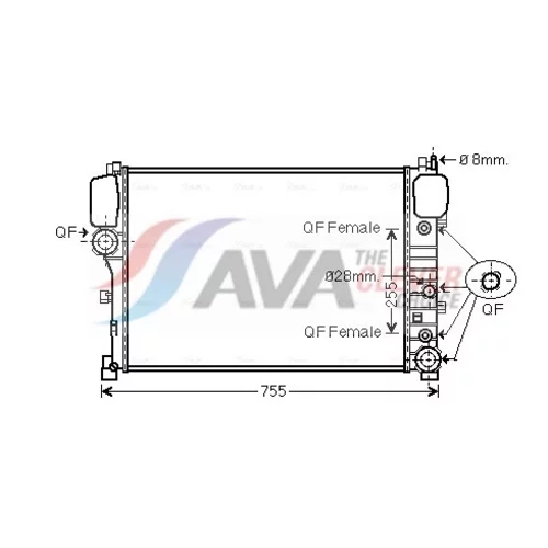 Chladič motora AVA QUALITY COOLING MS2447