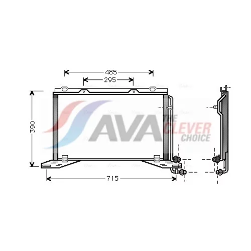 Kondenzátor klimatizácie AVA QUALITY COOLING MS5222