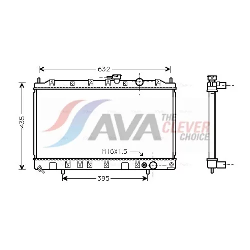 Chladič motora AVA QUALITY COOLING MT2080