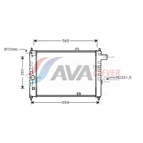 Chladič motora AVA QUALITY COOLING OL2052