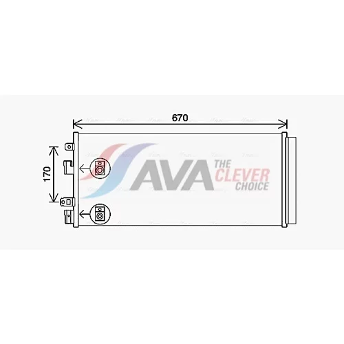 Kondenzátor klimatizácie AVA QUALITY COOLING OL5690D
