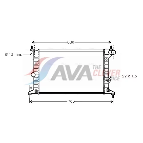 Chladič motora AVA QUALITY COOLING OLA2242