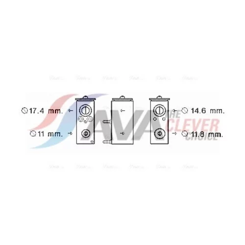 Expanzný ventil klimatizácie AVA QUALITY COOLING PE1376