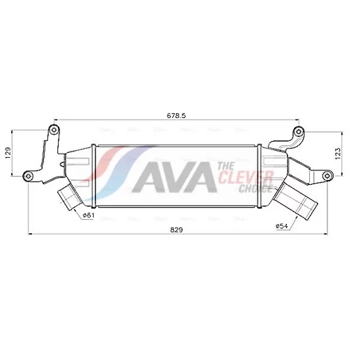 Chladič plniaceho vzduchu PE4435 (AVA QUALITY COOLING)