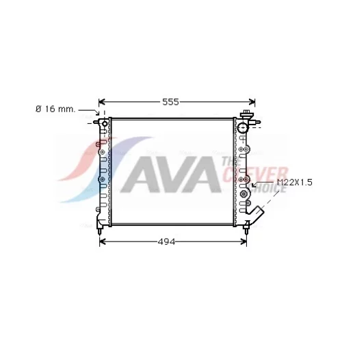 Chladič motora AVA QUALITY COOLING RT2109