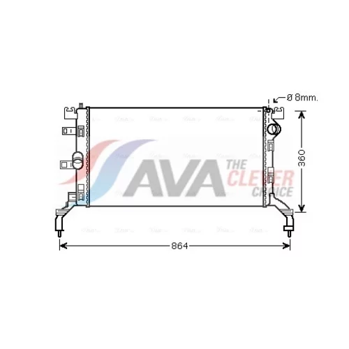 Chladič motora AVA QUALITY COOLING RT2415