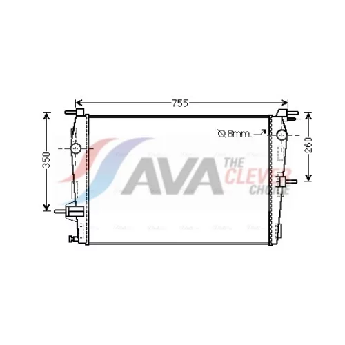 Chladič motora AVA QUALITY COOLING RT2458