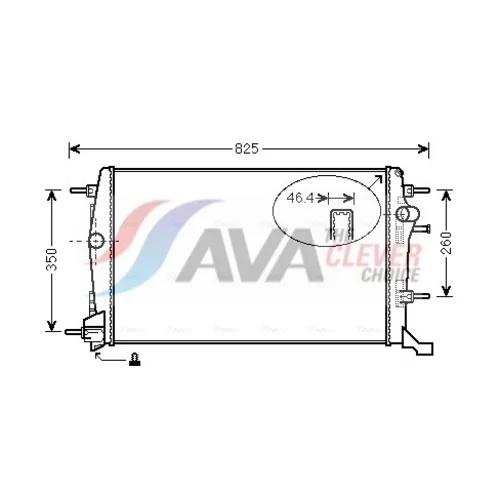 Chladič motora AVA QUALITY COOLING RTA2616