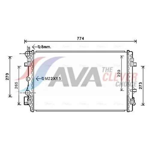 Chladič motora AVA QUALITY COOLING SA2021