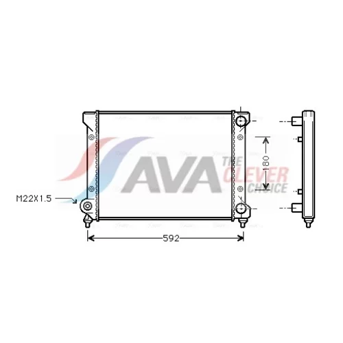 Chladič motora AVA QUALITY COOLING STA2033