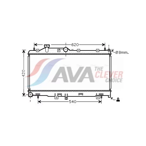 Chladič motora SUA2072 (AVA QUALITY COOLING)