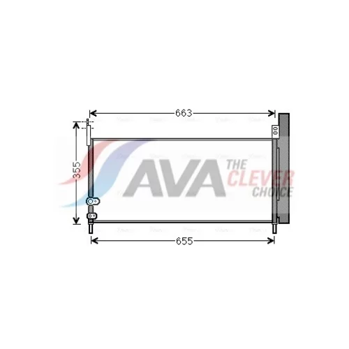 Kondenzátor klimatizácie AVA QUALITY COOLING TO5576D