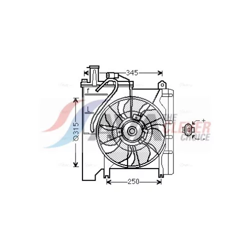 Ventilátor chladenia motora AVA QUALITY COOLING TO7553