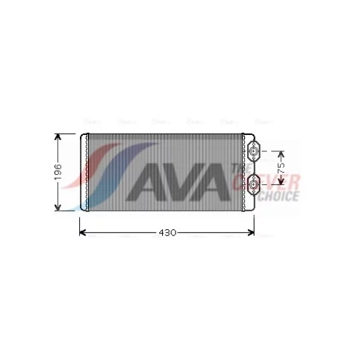 Výmenník tepla vnútorného kúrenia AVA QUALITY COOLING VLA6034