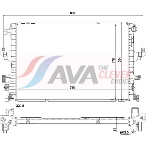 Chladič motora AVA QUALITY COOLING VN2462