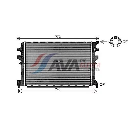Chladič motora VNA2383 (AVA QUALITY COOLING) - obr. 1