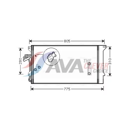 Kondenzátor klimatizácie AVA QUALITY COOLING VNA5244D