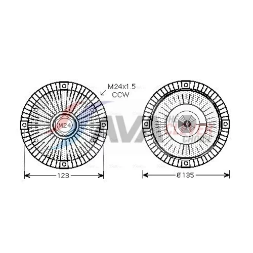 Spojka ventilátora chladenia AVA QUALITY COOLING VNC274