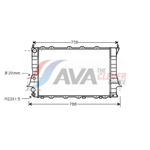 Chladič motora AVA QUALITY COOLING AIA2077