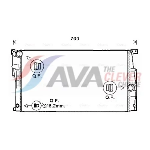 Chladič motora AVA QUALITY COOLING BW2453