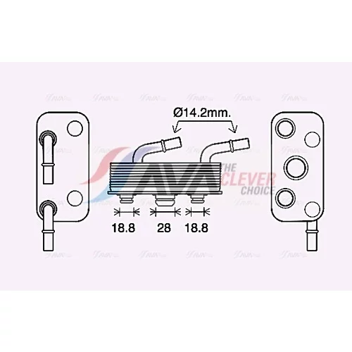 Chladič oleja automatickej prevodovky AVA QUALITY COOLING BW3559