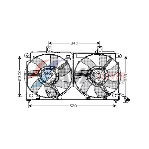 Ventilátor chladenia motora AVA QUALITY COOLING CN7523