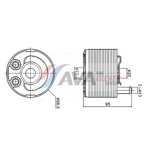 Chladič motorového oleja DN3483 (AVA QUALITY COOLING)