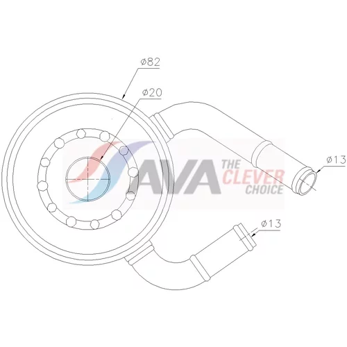 Chladič motorového oleja AVA QUALITY COOLING DN3499