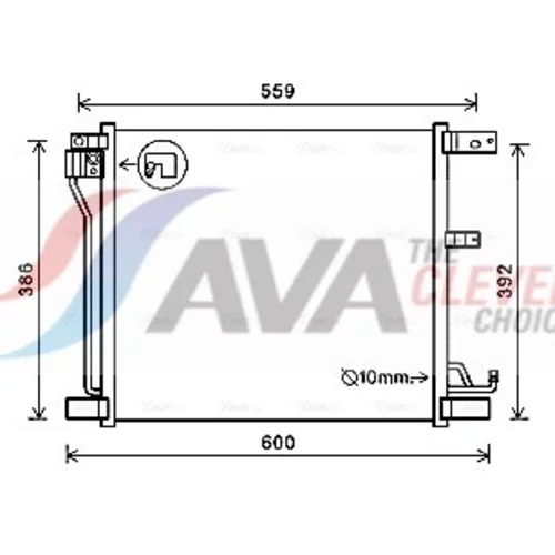 Kondenzátor klimatizácie AVA QUALITY COOLING DNA5401
