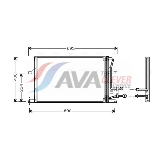Kondenzátor klimatizácie AVA QUALITY COOLING FD5227