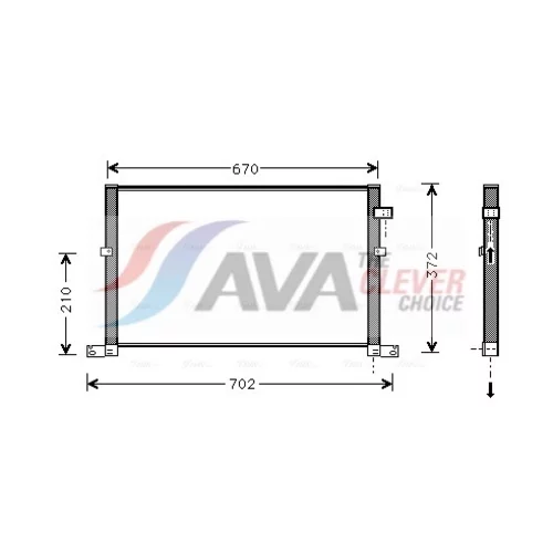 Kondenzátor klimatizácie AVA QUALITY COOLING FD5334