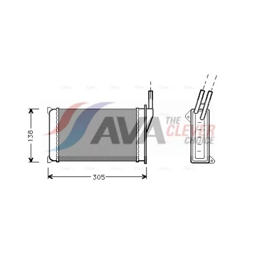Výmenník tepla vnútorného kúrenia AVA QUALITY COOLING FD6093