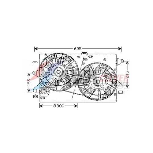 Ventilátor chladenia motora AVA QUALITY COOLING FD7503