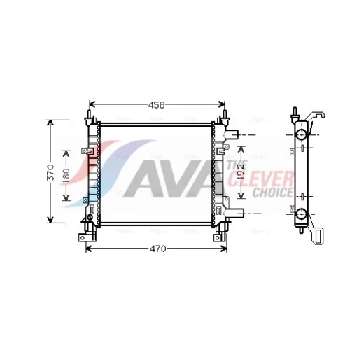 Chladič motora AVA QUALITY COOLING FDA2260