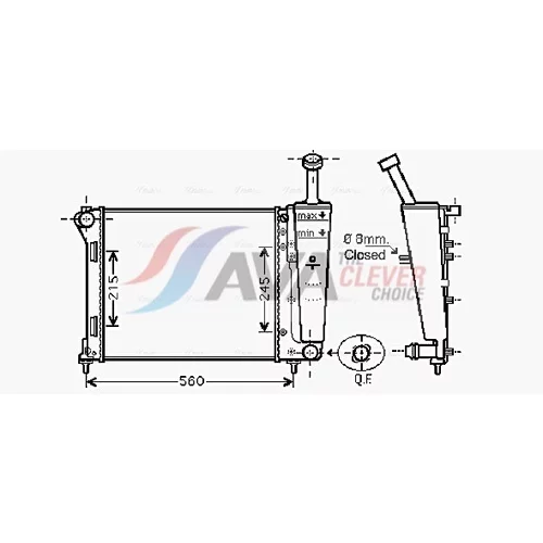 Chladič motora AVA QUALITY COOLING FT2404