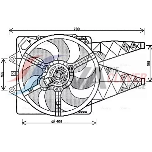 Ventilátor chladenia motora AVA QUALITY COOLING FT7568
