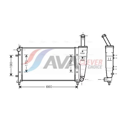 Chladič motora AVA QUALITY COOLING FTA2290