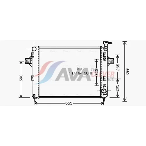 Chladič motora AVA QUALITY COOLING JE2044