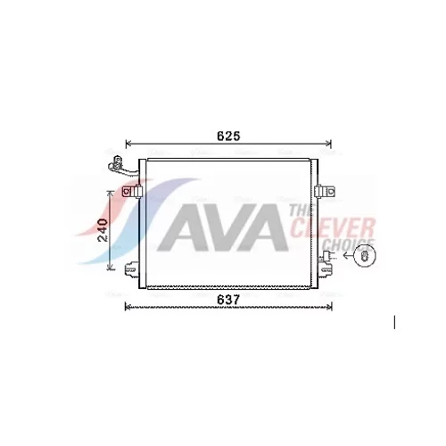Kondenzátor klimatizácie JRA5048 (AVA QUALITY COOLING)