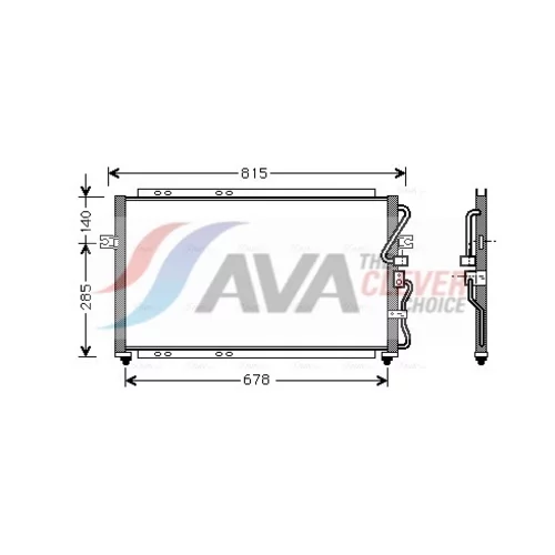 Kondenzátor klimatizácie AVA QUALITY COOLING KA5014