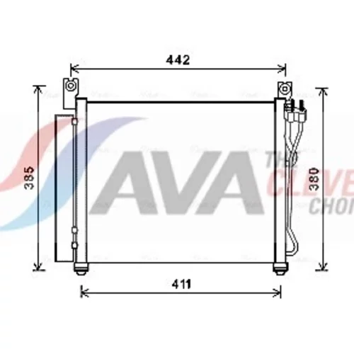 Kondenzátor klimatizácie AVA QUALITY COOLING KAA5158D