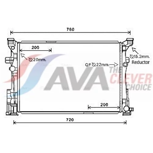 Chladič motora AVA QUALITY COOLING MS2653