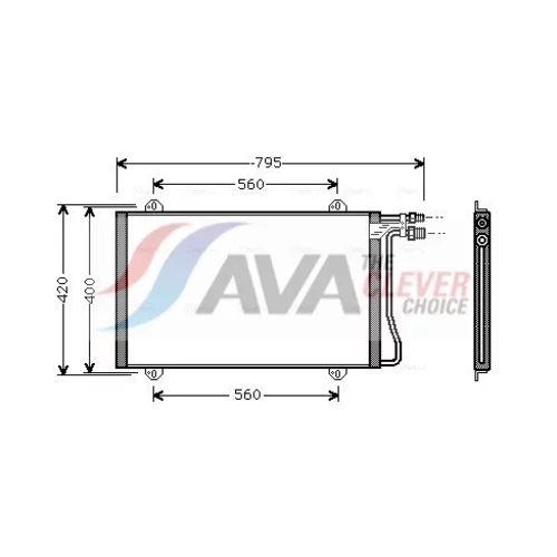 Kondenzátor klimatizácie AVA QUALITY COOLING MS5219
